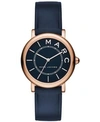 MARC JACOBS MARC JACOBS WOMEN'S ROXY NAVY LEATHER STRAP WATCH 28MM