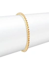 SAKS FIFTH AVENUE 14K Gold & Yellow Sapphire Stretch Bracelet,0400097851618