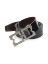 BRUNO MAGLI DOUBLE-BUCKLE PATENT LEATHER BELT,0400097679269