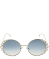 FENDI ROUND CRYSTAL SUNGLASSES,000603641