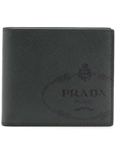 Prada Foldover Logo Wallet - 灰色 In Grey
