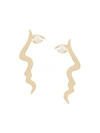 ANISSA KERMICHE ANISSA KERMICHE MINI TÊTE-À-TÊTE EARRINGS - GOLD