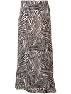LILY AND LIONEL LILY AND LIONEL ZEBRA PRINT LENNOX SKIRT - NEUTRALS