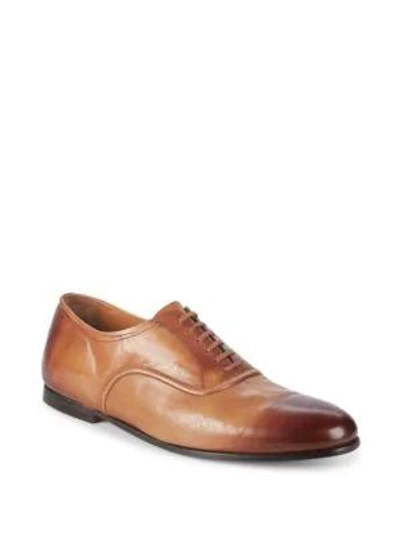 Bally Plas Classic Leather Oxfords In Brown