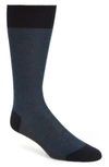 Pantherella 'vintage Collection - Blenheim' Merino Wool Blend Socks In Navy