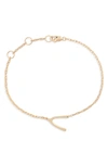 JENNIFER ZEUNER JENNIFER ZEUNER LILY WISHBONE BRACELET,960