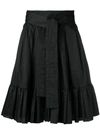 MARC JACOBS MARC JACOBS FLARED PLEATED SKIRT - BLACK