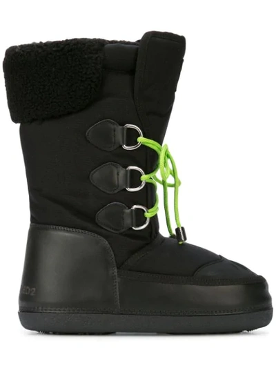 Dsquared2 Tall Padded Boots In Black