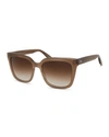 Barton Perreira Bolsha Rectangle Gradient Sunglasses In Smokey Topaz