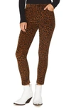 Sanctuary Social Affair Corduroy Skinny Jeans In Leopard In Leopard