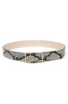 B-LOW THE BELT MILLA PYTHON EMBOSSED LEATHER BELT,BT1640-700LE