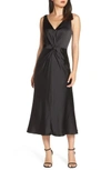 MAGGY LONDON KNOT FRONT SATIN DRESS,G3676M