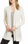 ANNE KLEIN PEPLUM LONG CARDIGAN,10696983