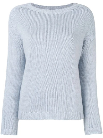 Aragona Slash Neck Sweater - 蓝色 In Blue