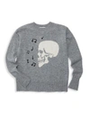 AUTUMN CASHMERE LITTLE GIRL'S & GIRL'S SINGING SKULL CREW SWEATER,0400099325742