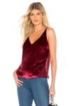 J BRAND J BRAND LUCY VELVET CAMI IN WINE.,JBRA-WS55