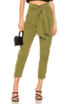 HOUSE OF HARLOW 1960 HOUSE OF HARLOW 1960 X REVOLVE LELAND PANT IN OLIVE.,HOOF-WP88