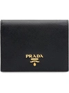 PRADA LOGO-PLAQUE FOLDING WALLET