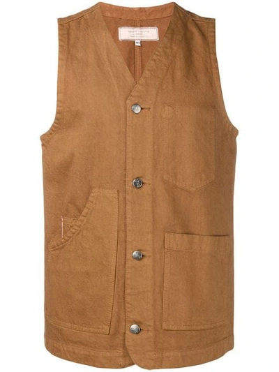 Société Anonyme Multi-pocket Waistcoat - 棕色 In Brown