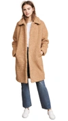 Zoe Karssen Faux Fur Teddy Coat In Brun