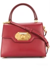 Dolce & Gabbana Small Leather Welcome Top Handle Bag In Red