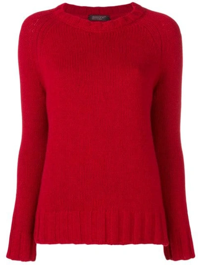 Aragona Wide Neck Sweater - 红色 In Red