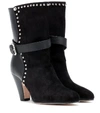 RED VALENTINO RED (V) EMBELLISHED SUEDE ANKLE BOOTS,P00334199
