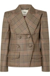 FENDI DOUBLE-BREASTED PRINCE OF WALES CHECKED WOOL JACKET