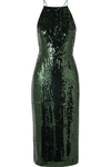 JASON WU OPEN-BACK SEQUINED GEORGETTE MIDI DRESS