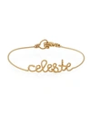 ATELIER PAULIN PERSONALIZED 10-LETTER TWIST WIRE BRACELET, YELLOW GOLD FILL,PROD143350016