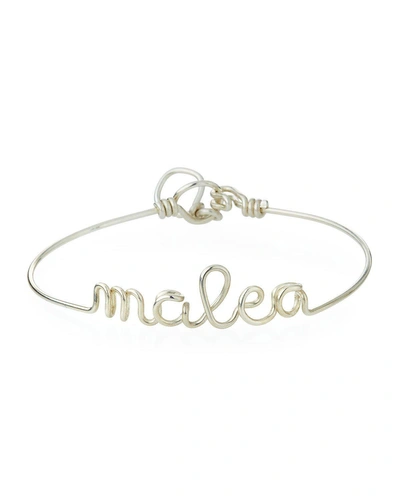 ATELIER PAULIN PERSONALIZED 10-LETTER WIRE BRACELET, SILVER,PROD143360002