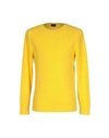 Drumohr Man Sweater Ocher Size 44 Lambswool In Yellow