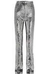 16ARLINGTON SEQUINED CREPE STRAIGHT-LEG PANTS