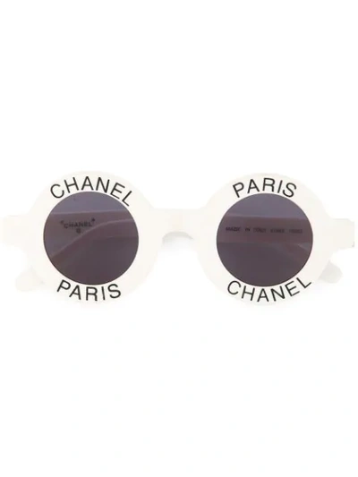 Pre-owned Chanel Vintage Cc Logos Sunglasses Eye Wear - 白色 In White