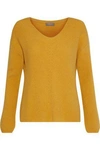 N•PEAL N.PEAL WOMAN RIBBED CASHMERE SWEATER MUSTARD,3074457345619583947