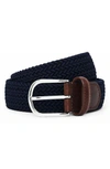 Anderson's Men's Woven Stretch Belt In Navy