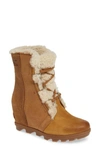 SOREL JOAN OF ARCTIC WEDGE II GENUINE SHEARLING BOOTIE,1808581