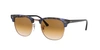 Ray Ban Clubmaster Fleck Sunglasses Black Frame Brown Lenses 49-21 In Light Brown Gradient
