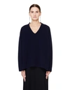 THE ROW BAMBI WOOL AND CASHMERE V-NECK TOP,4248F736/navy
