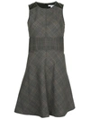 DEREK LAM 10 CROSBY SLEEVELESS FLARED DRESS