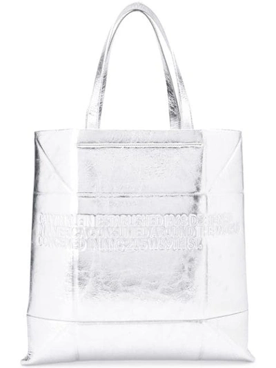 Calvin Klein 205w39nyc Origami Tote - 银色 In Silver