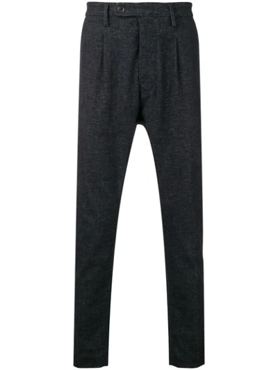 Al Duca D'aosta Melange Knit Trousers In Black