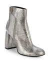 STELLA MCCARTNEY Curved Heel Metallic Booties,0400097375998