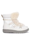 UGG UGG HIGHLAND WHITE LEATHER, RUBBER AND SHEEPSKIN ANKLE BOOTS.,10742097