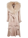 ELISABETTA FRANCHI CELYN B. FUR TRENCH COAT,10741604