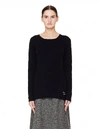 YOHJI YAMAMOTO YOHJI YAMAMOTO BLACK ROUND NECK CASHMERE SWEATER,FV-K05-198/BLK