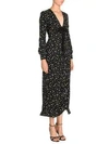 MIU MIU Silk V-Neck Star Printed Midi Dress