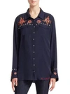 CINQ À SEPT Lexi Embroidered Studded Blouse