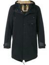 Ten C Cyclone Parka Coat In Black