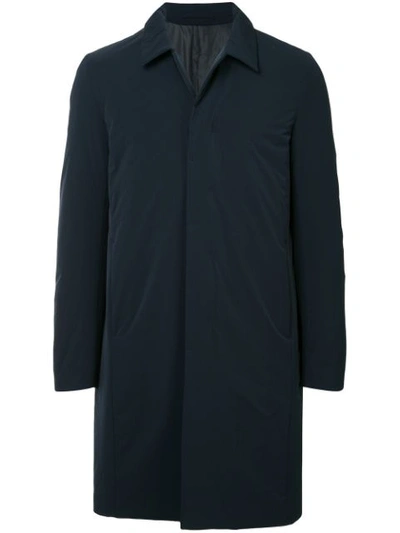 Attachment Single Breasted Coat In Blue